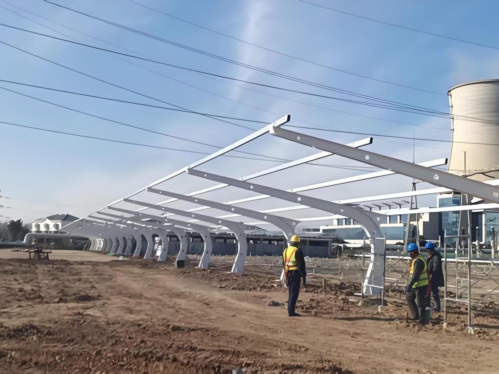 光伏车棚专用骨架_厂区搭建施工