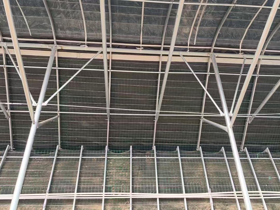 冬暖式大棚骨架_后坡加厚骨架构件特写